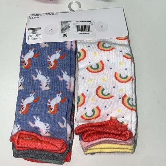 🔥20 Wonder Nation Girls No Show Socks, 20-Pack, Sizes large KIDS - Picture 4 of 6